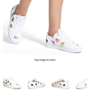 Kurt Geiger Rainbow Heart White Sneakers